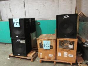 LOT (12) ASST'D PEAVEY SPEAKERS, PV118D, (CUSTOMER RETURNS), (LOCATION SEC.7)