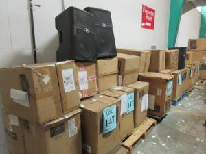 LOT (36) ASST'D PEAVEY SPEAKERS, PVXp12, PVXp15, (CUSTOMER RETURNS), (LOCATION SEC.7)