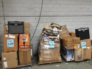 LOT ASST'D (23) PEAVEY GUITAR AMPLIFIERS, AND ASST'D VYPYR FOOT CONTROLLERS, (3 PALLETS), (CUSTOMER RETURNS), (LOCATION SEC.7)