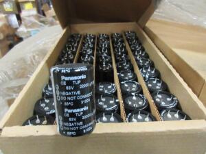 PANASONIC ELECTROLYTIC CAPACITORS, 63V 22000UF, MODEL: ECET1J223FQ, (APPROX. 4800), (LOCATION SEC.8)