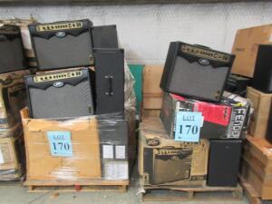 LOT (17) ASST'D PEAVEY GUITAR AMPLIFIERS, (2 PALLETS), (CUSTOMER RETURNS), (LOCATION SEC.8)