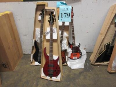 LOT (4) ASST'D PEAVEY BASS GUITARS, (GRIND, MILLENNIUM AC BXP, LIKESTONE, AND CIRRUS BXP), (CUSTOMER RETURNS), (LOCATION SEC.9)