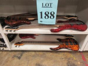 LOT (5) PEAVEY BASS ELECTRIC GUITARS, MILLENNIUM BXP, GRIND BXP, MILLENNIUM AC BXP, CURRIS BXP (CUSTOMER RETURNS), (LOCATION SEC.9)