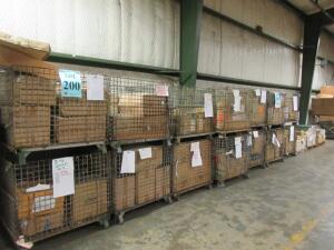 LOT ASST'D ELECTRICAL COMPONENTS PLUS ASST'D PARTS IN (14) METAL WIRE BASKETS, (LOCATION SEC.9)