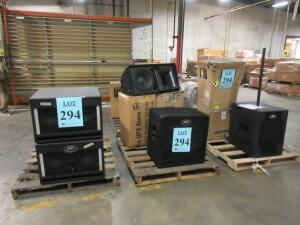 LOT (13) ASST'D PEAVEY SPEAKERS, HEADLINER 115, PVXP12, PV112, PVXP SUB, SP4, HEADLINER 410, TOUR 210, (CUSTOMER RETURNS), (LOCATION SEC.5)