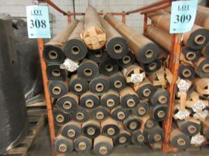 LOT (42) ROLLS OF BLACK SPEAKER BOX COVERING MATERIAL, APPROX. 1600 YARDS, PEAVEY ITEM # 43739000, (LOCATION SEC.5)