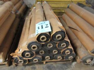 LOT (14) ROLLS OF BLACK SPEAKER BOX COVERING MATERIAL, APPROX. 540 YARDS, PEAVEY ITEM # 48465700, (LOCATION SEC.5)