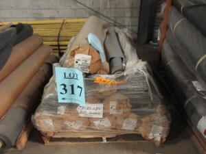 LOT (13) ROLLS OF BLACK/GREY SPEAKER BOX COVERING MATERIAL, APPROX. 770 YARDS, PEAVEY ITEM # 73022034, (LOCATION SEC.5)