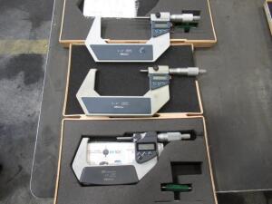 MITUTOYO DIGITAL MICROMETERS (1) 293-724-30, (1)342-713-30, AND (1) 293-332-30