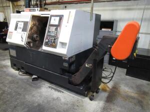 2005 MAZAK QUICK TURN NEXUS 200 CNC SLANT BED CHUCKER, WITH MAZATROL 640T NEXUS PC BASED CONTROL WITH TOUCH PAD AND LED DISPLAY, SWING OVER BED WAYS -