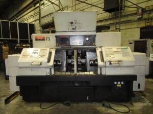 2008 MAZAK DUAL TURN 20 2-SPINDLE CNC TURNING CENTER, WITH MAZATROL 640 T PC BASED CONTROL WITH TOUCH PAD AND LCD DISPLAY, MAX TURNING DIAMETER - 12.6