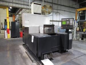 1996 KITAKO MT4-200 4-SPINDLE CNC TURNING CENTER, WITH FANUC SERIES 18-T CNC CONTROL, MAX. TURNING DIAMETER - 7.8", MAX. TURNING LENGTH - 4.0", FANUC SPINDLE AMPLIFIER UNIT AND TORQUE LIMITER REBUILT IN 2016, SERIAL NO. 75078 (YOU ONLY GET ELECTRICAL WIRE