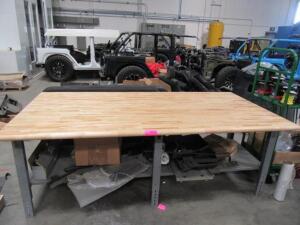 96''X48'' WORK TABLE WOOD TOP ( LOCATED AT 1945 BURGUNDY PL ONTARIO CA 91761)