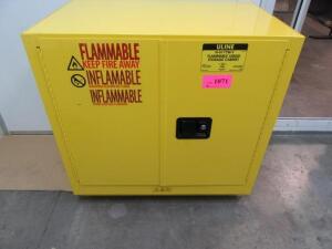 ULINE H-4177M-Y FLAMABLE LIQUID STORAGE CABINET 22GAL 83LITER ( LOCATED AT 1945 BURGUNDY PL ONTARIO CA 91761)