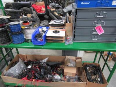 LOT ASST'D ELECTRICAL PARTS/CONNECTORS, CABLE, FUSES, TERMINALS ( LOCATED AT 1945 BURGUNDY PL ONTARIO CA 91761)