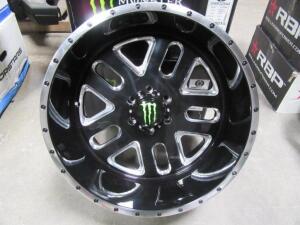 SET OF 4 22X12 MONSTER LIMITED EDITION ALUMINUM 22" WHEELS 6 LUG (LOCATED AT 4502 BRICKELL PRIVADO, ONTARIO CA 91761)