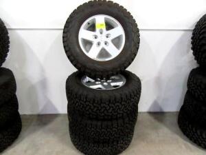 SET OF 4 JeeP JK STOCK 17" WHEELS W/ LT265/70 R17 BFGOODRICH TIRES (LOCATED AT 4502 BRICKELL PRIVADO, ONTARIO CA 91761)