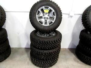 SET OF 4 JeeP JK STOCK 17" WHEELS W/ LT255/75 R17 BFGOODRICH TIRES (LOCATED AT 4502 BRICKELL PRIVADO, ONTARIO CA 91761)