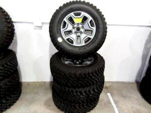 SET OF 4 JeeP JK STOCK 17" WHEELS W/ LT255/75 R17 BFGOODRICH TIRES (LOCATED AT 4502 BRICKELL PRIVADO, ONTARIO CA 91761)