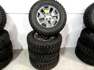 SET OF 4 JeeP JK STOCK 17" WHEELS W/ LT255/75 R17 BFGOODRICH TIRES (LOCATED AT 4502 BRICKELL PRIVADO, ONTARIO CA 91761)