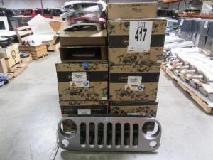 LOT OF 33 JEEP JK STOCK GRILL ASST'D COLORS (LOCATED AT 4502 BRICKELL PRIVADO, ONTARIO CA 91762)